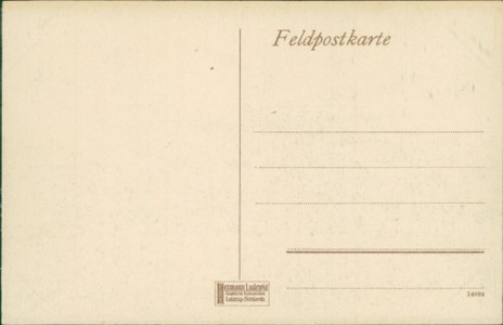 Adressseite der Ansichtskarte Vouziers, Franzosengräber 1914/15 / Cimetière