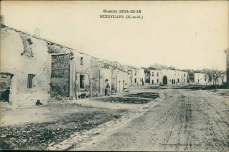 Alte Ansichtskarte Hudiviller, Guerre 1914-15-16