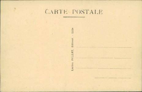 Adressseite der Ansichtskarte Carvin, La Gare