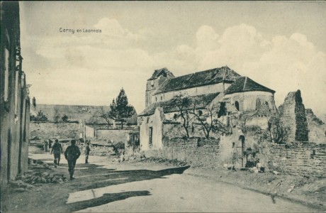 Alte Ansichtskarte Cerny-en-Laonnois, Guerre