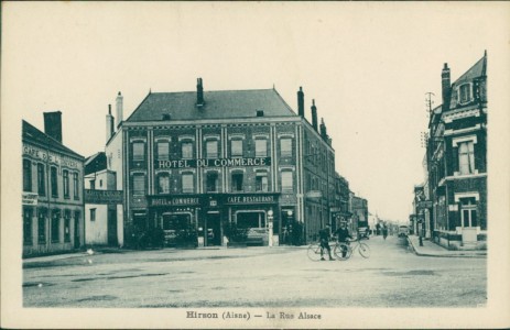 Alte Ansichtskarte Hirson (Aisne), La Rue Alsace