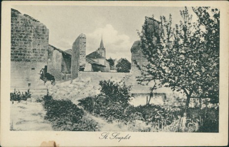Alte Ansichtskarte Saint-Souplet, Teilansicht