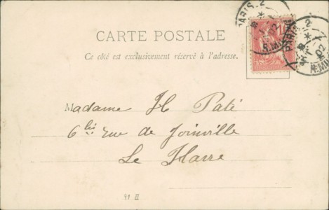 Adressseite der Ansichtskarte Bosserville (Art-sur-Meurthe), La Chartreuse de Bosserville 
