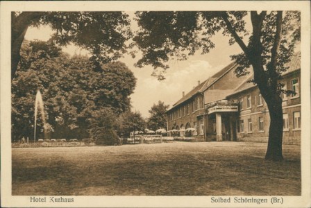 Alte Ansichtskarte Schöningen, Hotel Kurhaus