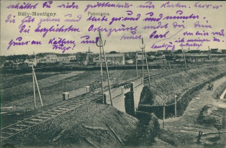 Alte Ansichtskarte Billy-Montigny, Panorama
