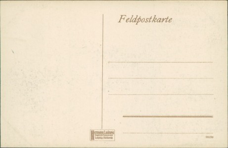 Adressseite der Ansichtskarte Vouziers, Kaiser Wilhelm-Straße (Rue Gambetta)