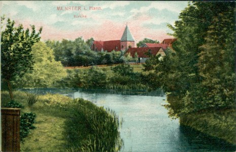 Alte Ansichtskarte Munster i. Hann., Kirche