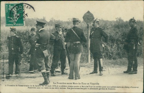 Alte Ansichtskarte Mars-la-Tour, La Frontière entre Mars-la-Tour et Vionville