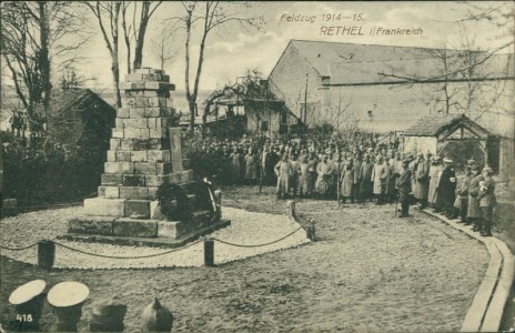 Alte Ansichtskarte Rethel, Feldzug 1914-15
