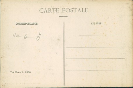 Adressseite der Ansichtskarte Hudiviller, Guerre 1914-15-16