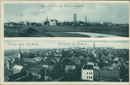 Alte Ansichtskarte Borkum, Panorama