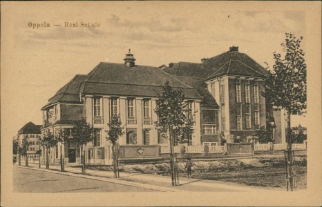 Alte Ansichtskarte Oppeln / Opole, Real Schule