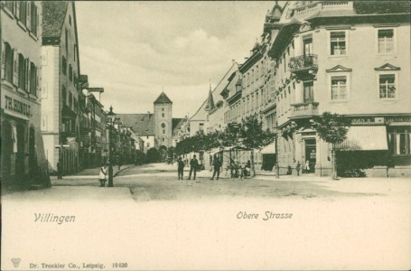 Alte Ansichtskarte Villingen-Schwenningen, Obere Strasse