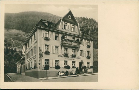 Alte Ansichtskarte Triberg im Schwarzwald, Hotel Sonne