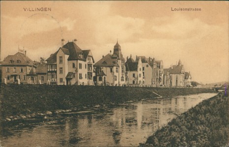 Alte Ansichtskarte Villingen-Schwenningen, Louisenstrasse