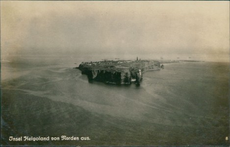 Alte Ansichtskarte Helgoland, Insel von Norden aus