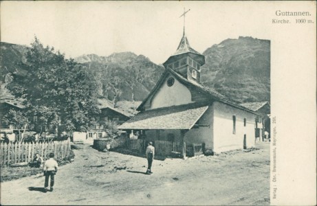 Alte Ansichtskarte Guttannen, Kirche