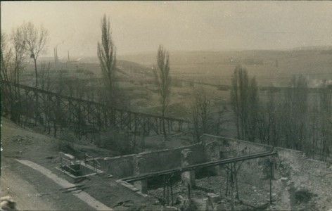 Alte Ansichtskarte Heming / Héming, Cimenterie / Zementwerk, véritable photo