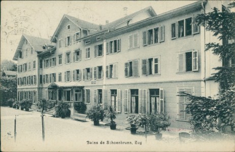 Alte Ansichtskarte Bad Schönbrunn (Menzingen), Bains de Schoenbrunn, Zug
