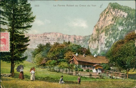 Alte Ansichtskarte Creux du Van, La Ferme Robert