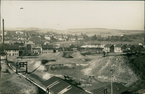 Alte Ansichtskarte Heming / Héming, Cimenterie / Zementwerk, Seilbahn, véritable photo