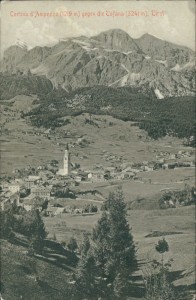 Alte Ansichtskarte Cortina d’Ampezzo, Ansicht gegen die Tofana (3241 m), Tirol
