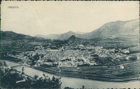 Alte Ansichtskarte Trento / Trient, Gesamtansicht (GROSSER KNICK / GREAT BEND)