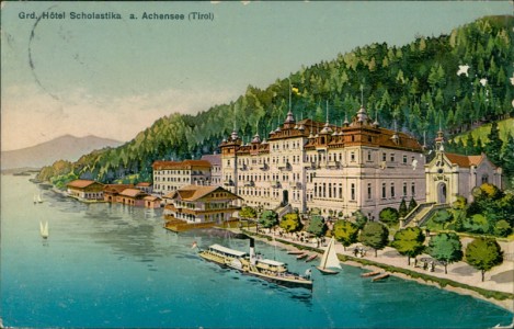 Alte Ansichtskarte Achensee (Tirol), Grd. Hotel Scholastika
