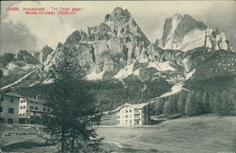 Alte Ansichtskarte Belluno, Ampezzotal - Tre Croci gegen Monte Cristallo (3260 m)