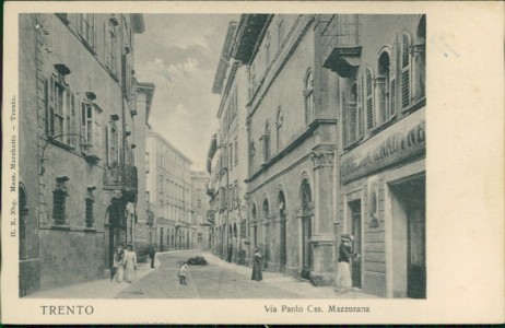 Alte Ansichtskarte Trento / Trient, Via Paolo Oss. Mazzurana