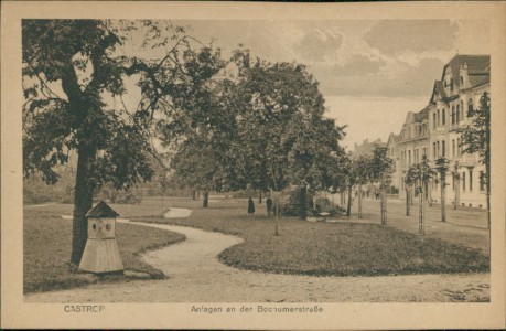 Alte Ansichtskarte Castrop-Rauxel, Anlagen an der Bochumerstraße