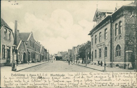 Alte Ansichtskarte Haselünne, Marktstraße