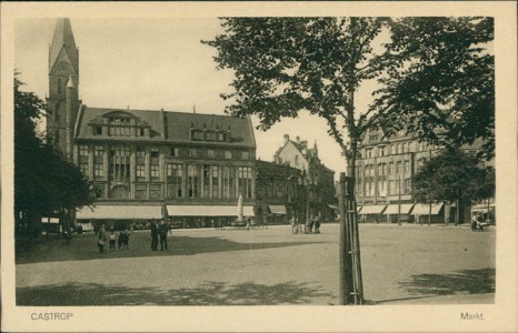 Alte Ansichtskarte Castrop-Rauxel, Markt