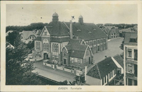 Alte Ansichtskarte Emden, Turnhalle