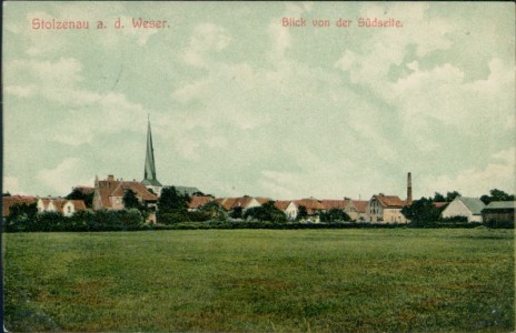 Alte Ansichtskarte Stolzenau (Mittelweser), Blick von der Südseite