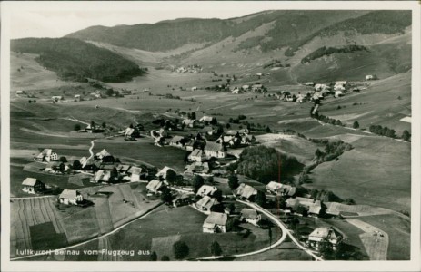 Alte Ansichtskarte Bernau im Schwarzwald, vom Flugzeug aus