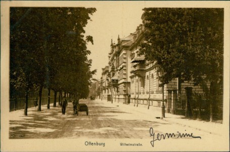 Alte Ansichtskarte Offenburg, Wilhelmstraße