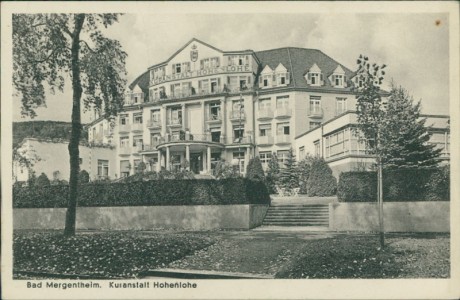 Alte Ansichtskarte Bad Mergentheim, Kuranstalt Hohenlohe