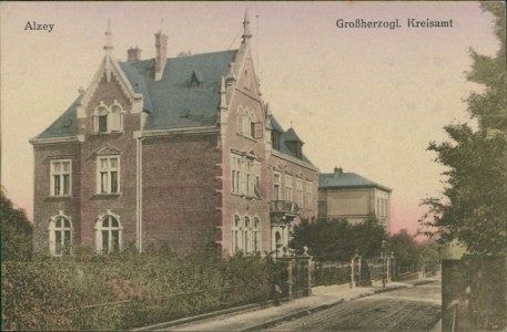 Alte Ansichtskarte Alzey, Großherzogl. Kreisamt