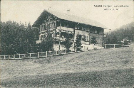 Alte Ansichtskarte Lenzerheide, Chalet Furger, 1450 m. ü. M.