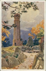 Alte Ansichtskarte Turm auf dem Weinbiet, Pfälzer Heimatbilder, herausgegeben vom Pfälzerwald-Verein V.-A.