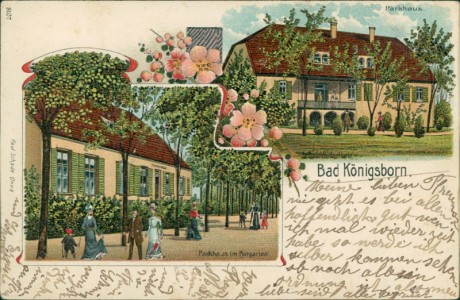 Alte Ansichtskarte Unna-Königsborn, Parkhaus im Kurgarten