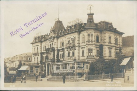 Alte Ansichtskarte Baden-Baden, Hotel Terminus