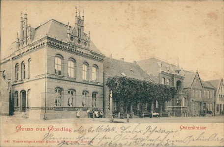 Alte Ansichtskarte Garding, Osterstrasse