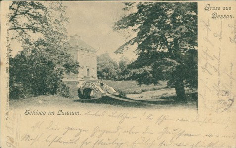 Alte Ansichtskarte Dessau, Schloss im Luisium