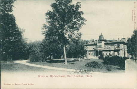 Alte Ansichtskarte Bad Sachsa, Kur- u. Badehaus