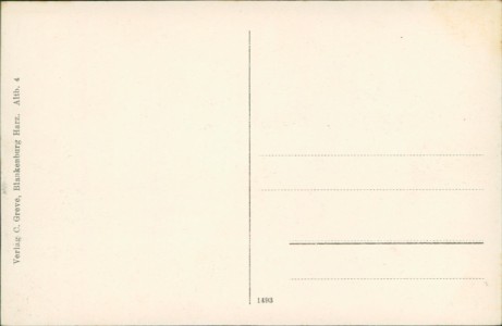 Adressseite der Ansichtskarte Thale-Altenbrak, Gesamtansicht