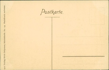 Adressseite der Ansichtskarte Bad Salzdetfurth, Hotel Bergschlößchen