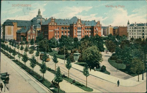 Alte Ansichtskarte Berlin-Schöneberg, Wartburg-Platz