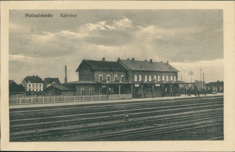 Alte Ansichtskarte Holzwickede, Bahnhof